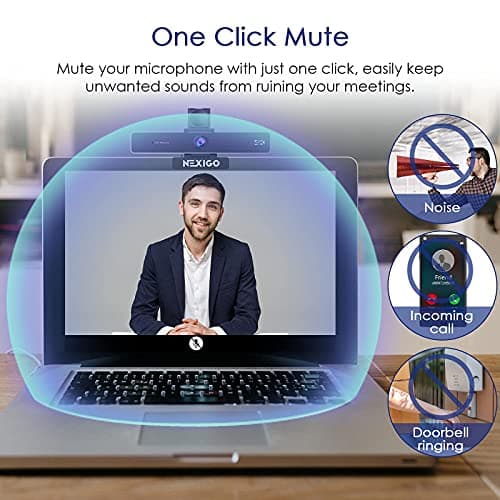 NexiGo Zoom Certified, N950P 4K Zoomable Webcam with Remote Control, Sony_Starvis Sensor, 5X Digital Zoom, Pro Web Camera with Dual Stereo Mics, for Zoom Skype Teams Twitch 7