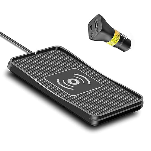 POLMXS Wireless Charger Car Charging pad 15W Fast Wireless Phone Charger Cell Phone Flat Charging mat Compatible with iPhone 11/12/12/14/15 Galaxy S21/S22/S23/24 NOTE10(C3Y)