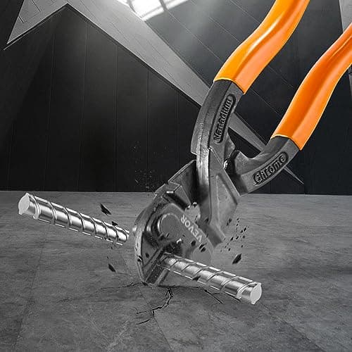 VEVOR Bolt Cutter, 8" Mini Lock Cutter, Streamlined Ergonomic Handle, Chromium Vanadium Alloy Steel Blade, Heavy Duty Bolt Cutter for Rods, Bolts, Steel Wires, Cables, Rivets, and Chains 8