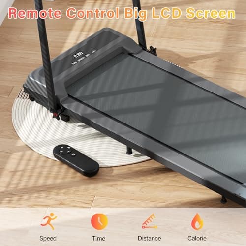 HOWHAI Treadmill, Walking Pad, Treadmills for Home Foldable with Handle Bar, 6.2 MPH Running Treadmill with Remote Control and LED Display, Running Machine for Home Office Use (300lbs Capacity) 2