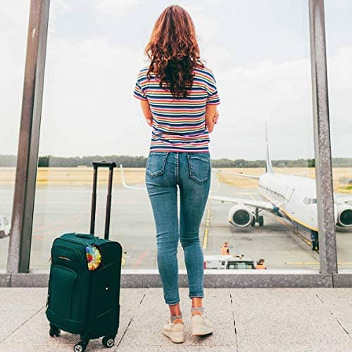 2 Pcs Luggage Tags for Suitcases PU Leather Luggage Tag with Privacy Cover Label Address Card and Durable Metal Ring Suitable for Suitcase Bag Handbags Backpacks Travel Accessories 8