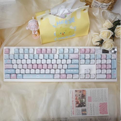 ZUOYA GMK104 Mechanical Keyboard Barebones,VIA Programmable Wireless BT5.0/2.4G/Type-C Gasket Mounted HotSwap Custom Barebones Keyboard Kit Full Size RGB Gaming DIY Key Board with Screen&Knob (White) 9