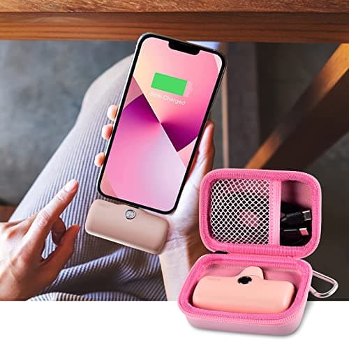 Portable Charger Power Bank Case for Swyop/for Feob/for Charmast/for JEJILL/for LanLuk/for VEGER/for iWALK/for Taegila/for Kuulaa and More Small Charging Battery Pack - Bag Only (Pink) 6