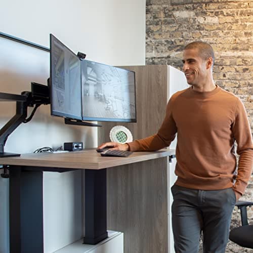 Ergotron – HX Dual Monitor Arm, VESA Desk Mount – for 2 Monitors Up to 32 Inches, 5 to 17.5 lbs Each – Matte Black 6