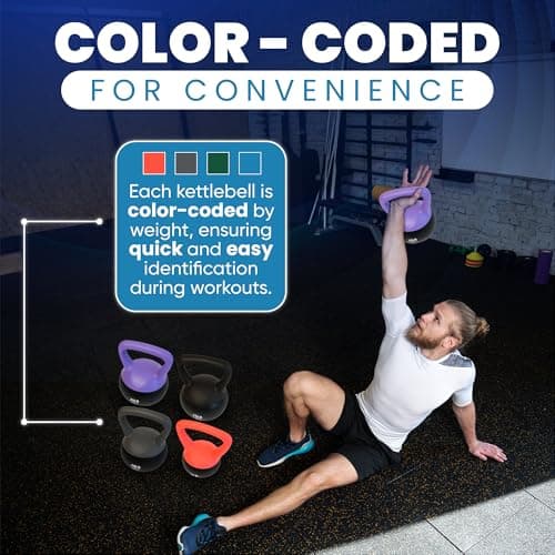 bintiva Soft Kettlebells - Sea and Iron Sand Filled Weights for Women and Men - Color Coded Kettle Bell Sets … 5