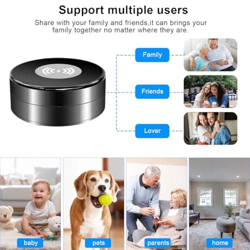 CHHANLOO Hidden Spy Camera WiFi 1080P with Wireless Charger,Motion Activated,Nanny Spy Cam with 160°Viewing Angle, Security Camera for Home Office Store 5