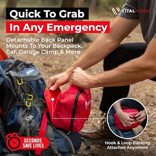 346-Piece First Aid Kit with Tourniquet & Steri-Strips – Physician-Designed Emergency & Trauma Supplies, Waterproof Survival Bag for Home, Car, Travel & Outdoor 8