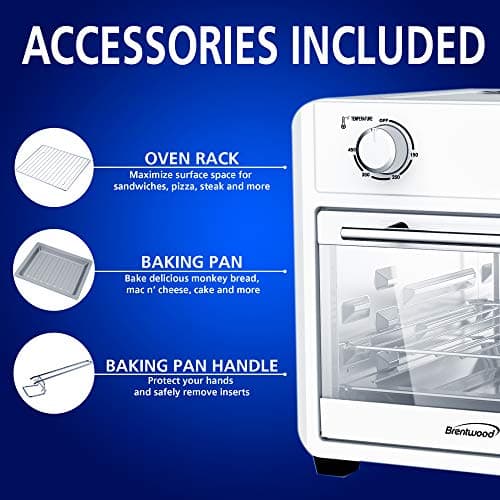 Brentwood AF-2400SI 24-Quart Convection Air Fryer Toaster Oven with 60-Minute Timer, Silver 8