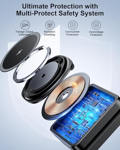 2026 Magnetic Wireless Charging Station - ADADPU 3 in 1 Foldable Mag-Safe Charger Stand for Multiple Apple Devices, Travel Charging Pad for iPhone 17 16 15 14 13 12 Pro Max Plus Apple Watch AirPods 6