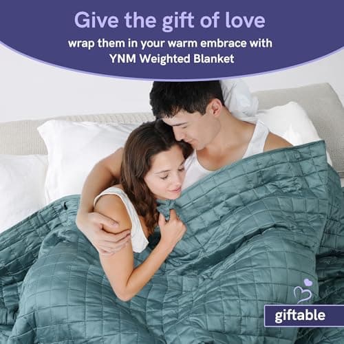 YnM Exclusive 25lbs Weighted Blanket, Smallest Compartments with Glass Beads, Bed Blanket for One Person of 240lbs, Ideal for on Queen or King Bed (Dark Grey, 60"x80" 25lbs) 7