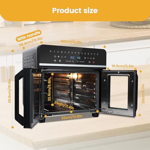 24Qt Large Air Fryer Oven French Door 15 in 1 Multi-Function Digital Controls Convection Oven Stainless Steel Dual Zone Electric Oven Toaster Combo with 13 Accessories & Cookbook 8