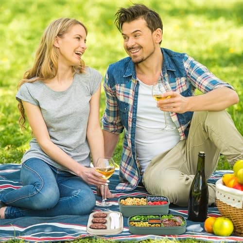 QQKO Bento Box Adult Lunch Box, 3 Stackable Bento Lunch Containers for Adults, Bento Box for Kids, 1900 ML Food Containers, Leak-Proof, Microwave, Dishwasher Safe, Green 6