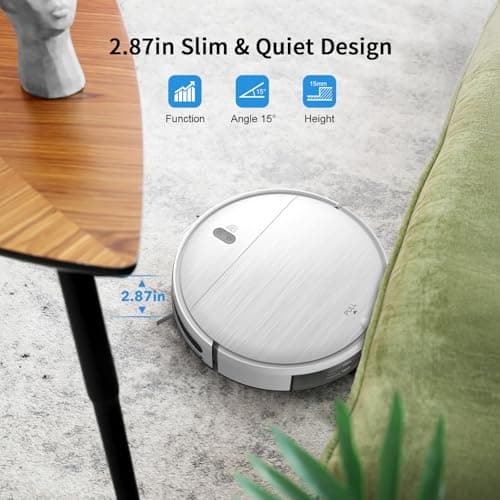 MAMNV Robot Vacuum and Mop, Robotic Vacuum Cleaner with Alexa/Voice/App,for Pet Hair, Self-Charging & Zigzag Path Cleaning, 2 in 1 for Carpet & Hard Floor 5