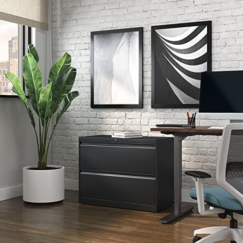 STAPLES 870395 Branded Commercial 36-Inch Wide 2-Drawer Lateral File Cabinet Black 8