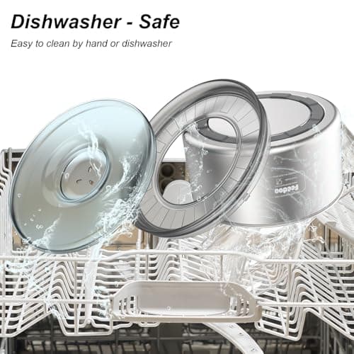 Feedoo 1Gallon Dog Water Bowl, 3.8L No Spill Water Bowl for Dogs, Stainless Steel Spill Proof Dog Bowl, No Splash Slow Drinking Bowl with No Slip Base for Messy Drinkers[Anti Digging] 7