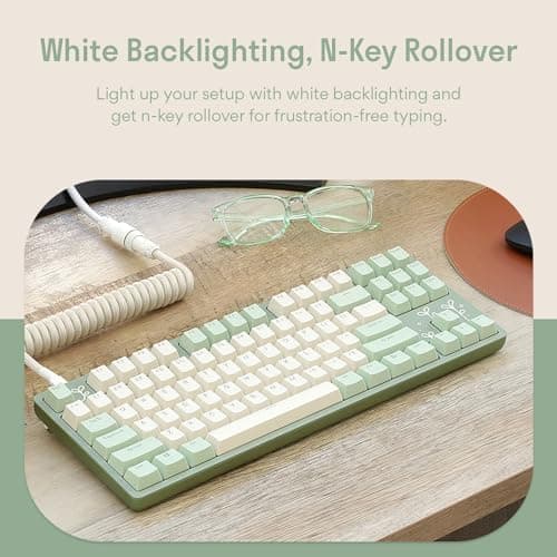 DROP Expression Series Shinai TKL Mechanical Keyboard - Holy Panda X Tactile Switches - PBT Double-Shot Keycaps - LED Backlight - Green 8