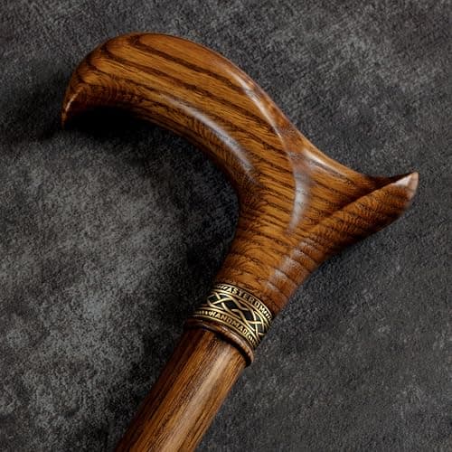 Asterom Walking Cane - Ergonomic Wooden, Cane for Women & Men - Walking Sticks for Seniors, Unique, Wood (Caramel, 36 Inches) 8