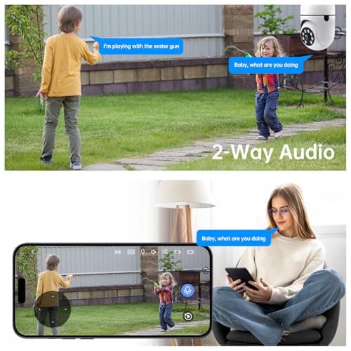 JWQPO Light Bulb Security Camera,2K Bulb Security Camera 5G/2.4GHz,Security Cameras Wireless Outdoor with Human Detection,Motion Detection,Color Night Vision Cameras for Home Security Easy to Install 3