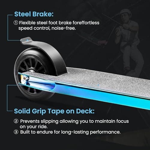 Pro Scooters for Kids 8 +, Teens and Adults | Two Different Scooter Heights 31.5” and 36.6”to Choose from | Multicolor 7