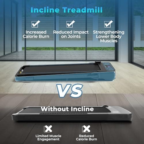 Goplus 2 in 1 Folding Treadmill, 300 LBS Capacity Walking Pad with Handle Bar, Under Desk Treadmill with Remote & APP Control and LED Display, Foldable Portable Treadmills for Home Small, Office 3