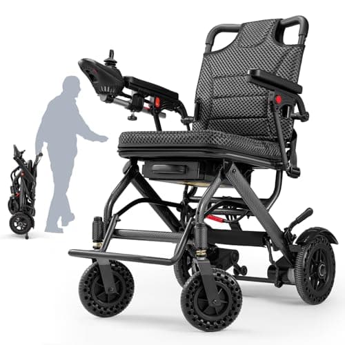 VERPAL 36 Lbs Lightweight Electric Wheelchair,Electric Wheelchairs for Adults Foldable,15 Miles Range Motorized Wheelchair for Seniors, All Terrain Compact Portable Power Wheelchair,330 Lbs Capacity