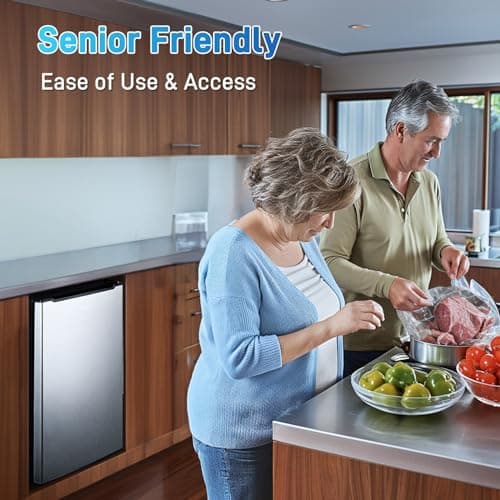 Anypro Compact Mini Upright Freezer 3 Cu.Ft with 3 Pull-down Drawer Doors and Adjustable Thermostat, Single Door Small Deep Standing Freezer Rapid Cooling for Home, Office, Dorm, Garage, Silver 9