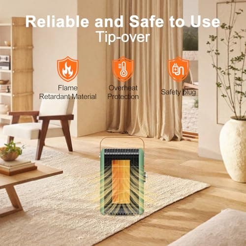 1500W Space Heater for Indoor Use PTC Portable Electric Heater 123456789 5