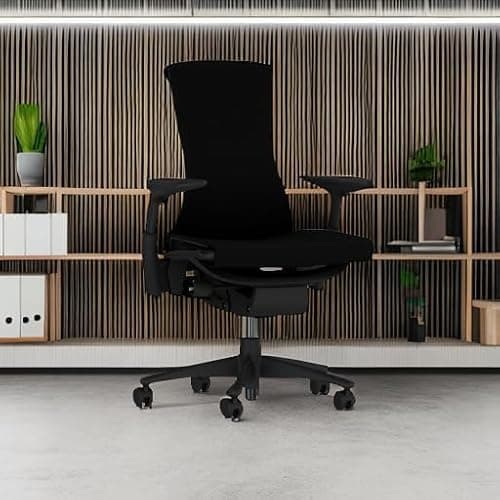 Herman Miller Embody Ergonomic Office Chair | Fully Adjustable Arms and Carpet Casters | Black Rhythm 5