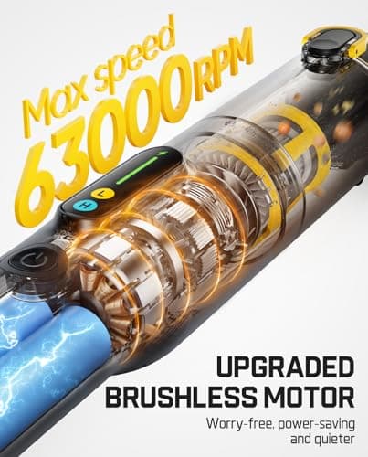 Fanttik Slim V10 Lite Cordless Handheld Vacuum, 0.98lb Lightweight with All-in-One Base Design, 12000Pa Suction & Smart LED Display, Portable Mini Vacuum Cleaner for Kitchen Table, Home, Car 5