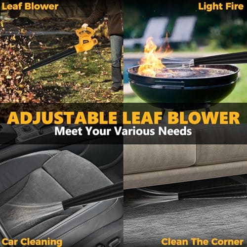 ALLOYMAN Electric Leaf Blower,7AMP Lawn Blower,130MPH Mini Leaf Blower Lightweight & Portable for Lawn Care/Snow Blowing 6