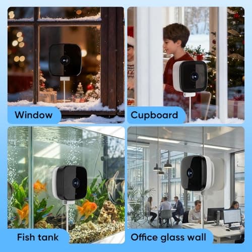 RAINPOT Saker Smart 2K Window Security Camera Plus 2026| 2.4GHz & 5GHz Indoor Cameras with Color Night Vision,Motion Alerts | 24/7 Recording for Home Security | Easy & Quick Install 6