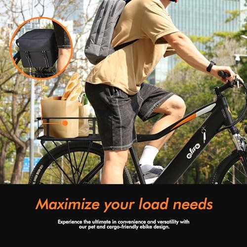 Qlife Cityone Electric Bike for Adults 26"" Ebike with 2.1"" Tire,Up to 20Mph,UL2849 Certified Built-in Removable Battery,Peak 500W Motor Ebikes with 7 Speed Commuter Mountain Electric Bicycle, Black 8