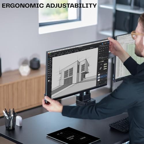 VIVO Premium Aluminum Full Motion Dual Monitor Desk Mount Stand with Lift Engine Arm, Fits Ultrawide Screens up to 35 inches, STAND-V102BB 8