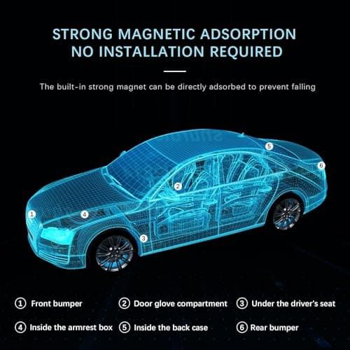 Mini GPS Tracker for Vehicles - Portable Magnetic Waterproof Design, Real-Time Tracking Device, No Subscription Required – Perfect for Vehicles, Kids, Pets, and Asset Security 5