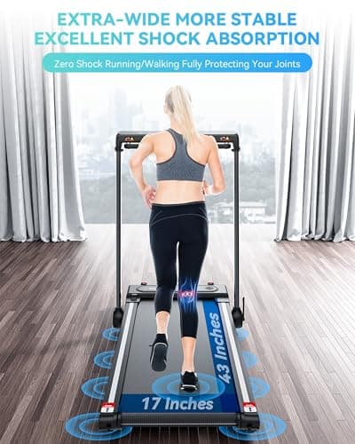 BULAPEACH Under Desk Treadmill with Incline, 3.5HP Walking Pad with Handle Bar Removable Desk Workstation, 300 Lbs Foldable Treadmills for Home Small Office, LED Display, Wristband Remote Control 7