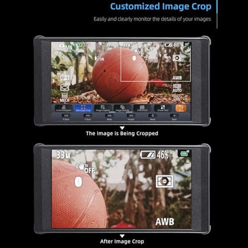 Portkeys PT6 5.2 inch DSLR Camera Monitor, 3D LUT 4K HDMI Touch Screen 1920 * 1080 Live Streaming Monitor with Peaking Frame, Wireframe Protection, Image Crop Function for Live Stream, etc 7