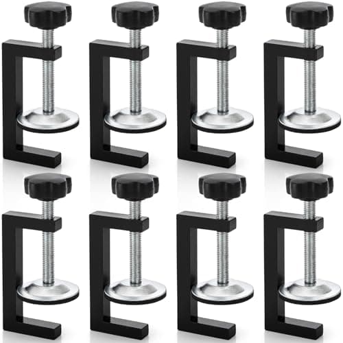 Nagpew 8 Piece Metal C Clamps, 2 Inch Heavy Duty G Clamp for Woodworking, Small Adjustable Metal Desk Fence Cabinet Clip for Assembly, Gluing, Welding, Metalworking, Mounting
