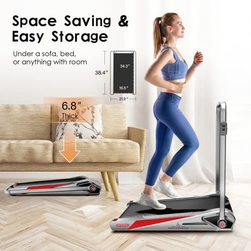 Egofit Walker Plus M1T Smallest 2in1 Folding Under Desk Treadmill with Incline for Home&Office with APP & Remote Control for Walking&Jogging 8