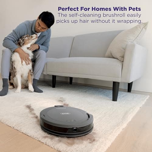 Shark Navigator Robot Vacuum and Self-Empty Base with Bagless 60-Day Capacity Self-Empty Base, SmartPath Navigation, Powerful Pet Hair Pickup, Anti-Hair Wrap, For Carpets & Hard Floors, Grey, RV2120AE 7