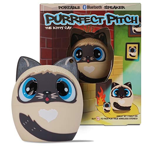 My Audio Pet Mini Bluetooth Animal Wireless Speaker for Kids of All Ages - True Wireless Stereo – Pair with Another TWS Pet for Powerful Rich Room-Filling Sound (Purrfect Pitch-Cat)