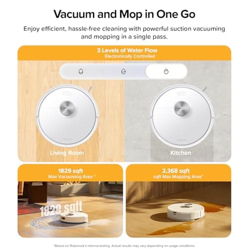 roborock Q7 M5+ Robot Vacuum and Mop, Upgraded from Q5 Max+, Up to 7-9 Weeks Self-Empty, 10000Pa Suction, Dual Anti-Tangle System for Pet Hair & Carpet, PreciSense LiDAR Navigation, App Control, White 5