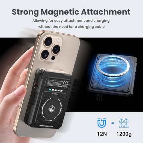 ummz for Magsafe Battery Pack 10000mAh,5-in-1 Magnetic Portable Charger with Wall Plug, Wireless Power Bank for Apple Watch,22.5W Fast Charging PowerBank for iPhone 17 Pro Max/16/15/14/13/12 Mini 5