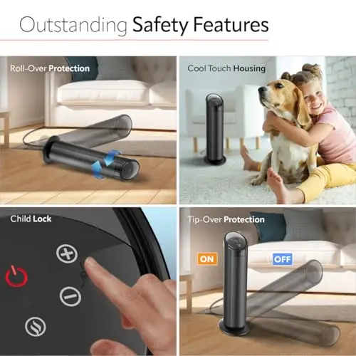 Lasko Elite Collection Revolution Full-Room Ceramic Heater with Remote, CC23645, Black 5