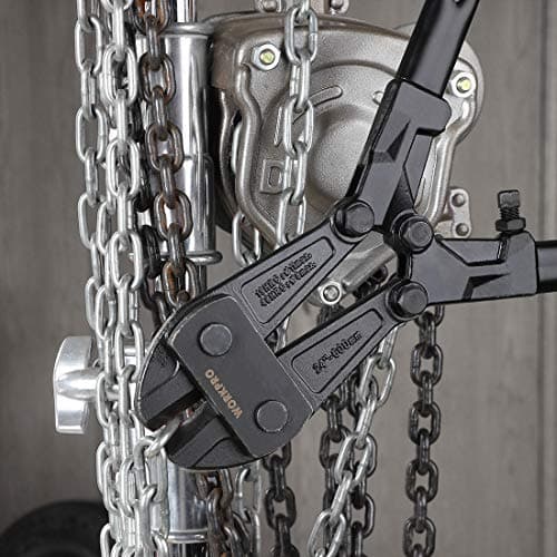 WORKPRO Bolt Cutter, 24-Inch, Chrome Vanadium Steel Blade for Cutting Pad Locks, Soft metal,Rivets and Chain, Bi-Material Handle with Soft Rubber Grip, W017015A 8