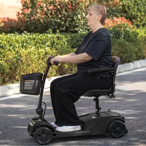WayCare 15-25 Miles Long Range Mobility Scooter,Weight Capacity 300 LBS+ Powered Mobility Scooters for Seniors, Compact Duty Mobile for Travel with LED Headlight and Detachable Basket(Black) 8