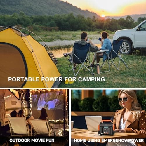 Portable Power Station 300W 257wh Lithium Battery Bailibatt Small Portable Generator for Home Use Camping Travel Emergency Hunting Outdoor, Large Power Bank with AC Outlet for Laptop 7