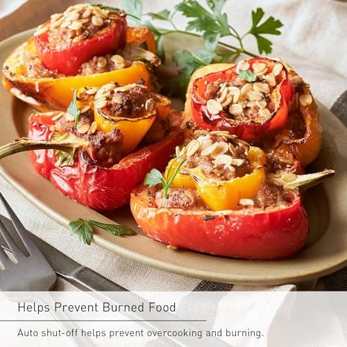 Panasonic FlashXpress Toaster Oven Countertop, Compact 4 Slice Toaster Oven w/Double Infrared Heating, PFAS-free, 6 Auto Cook Options & Precise Temperature Control, 1300W - NB-G200P (Stainless Steel) 7