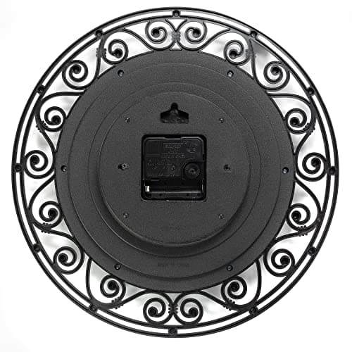 Park Madison Decorative Iron Style Wall Clock 12 Inch Silent Battery Operated Vintage Elegant Retro Clocks for Living Room Decor, Kitchen Office Dining Room Bedroom School Classroom (13736) 5
