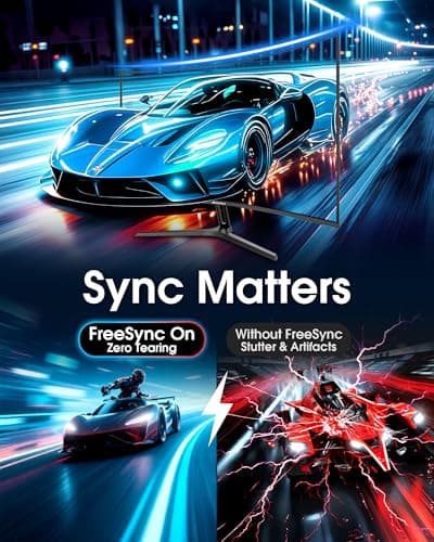 SANSUI 27 Inch Curved 240Hz Gaming Monitor FHD 1080P, 1500R Curve Computer Monitor, 130% sRGB, 4000:1 Contrast, HDR, FreeSync, MPRT 1Ms, Low Blue Light, HDMI DP Ports, Metal Stand, DP Cable Incl. 7