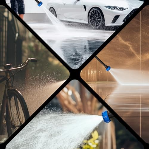 Cordless Pressure Washer, 1200 PSI Portable Power Washer with 2 Rechargeable Batteries, 6-Mode Adjustable Spray, 6-in-1 Nozzle for Car, Fence, Garden, Floor & Yard Cleaning 8